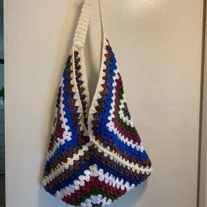 SALE !CROCHET Shoulder Bag Granny Square